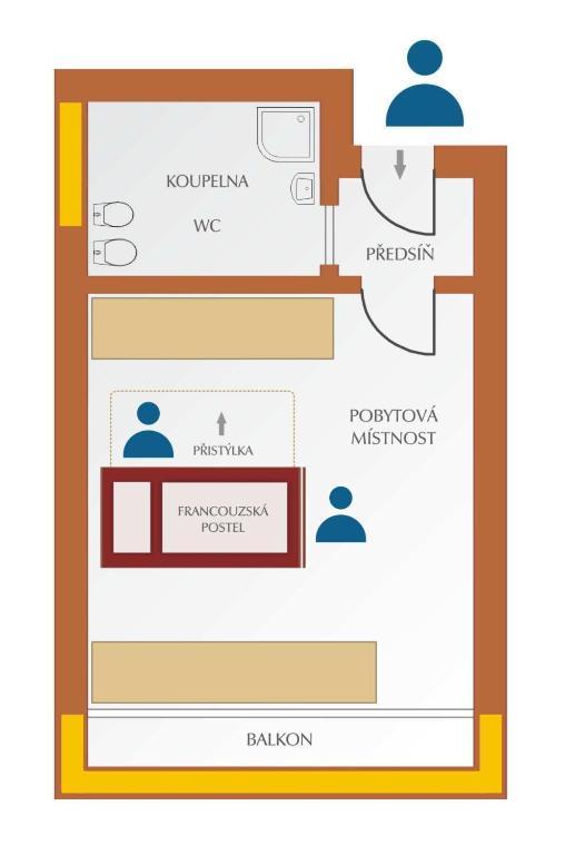 Hotel Nastup Loučná pod Klínovcem Rom bilde